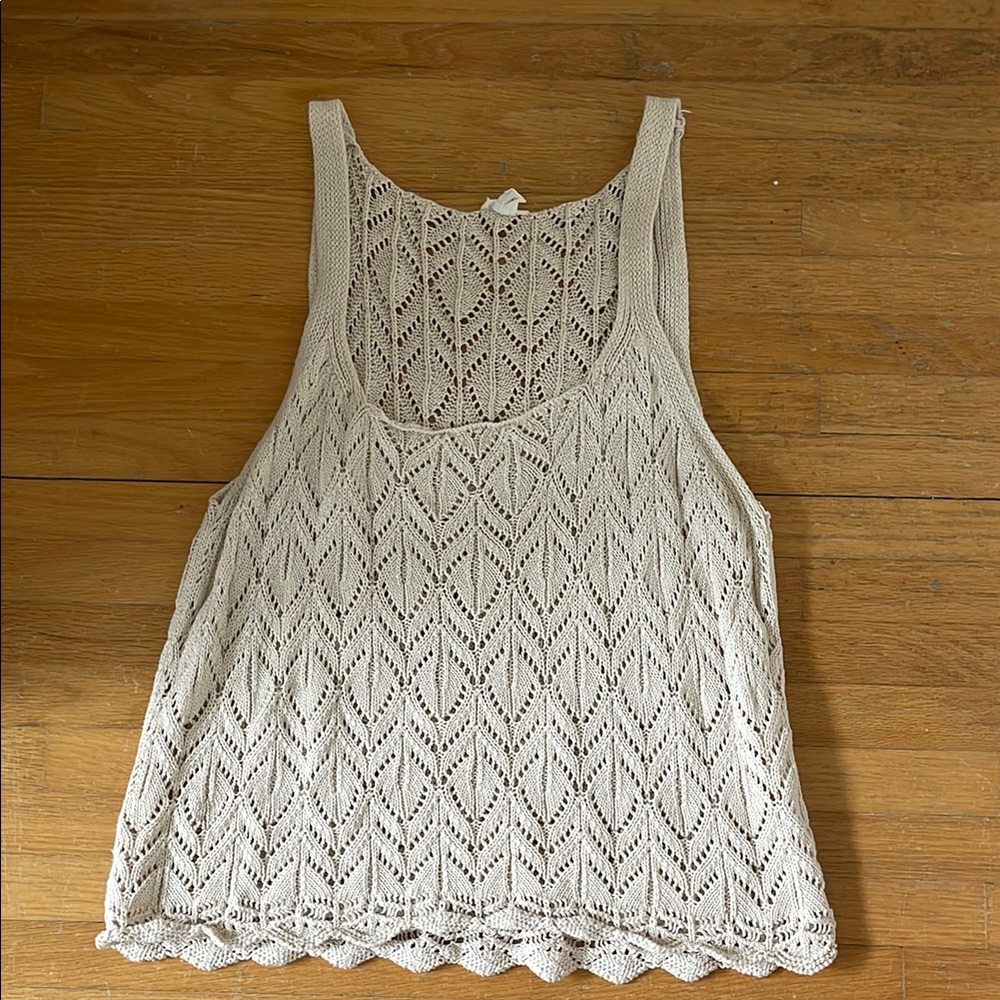 Garage Crochet Knit Tank Top